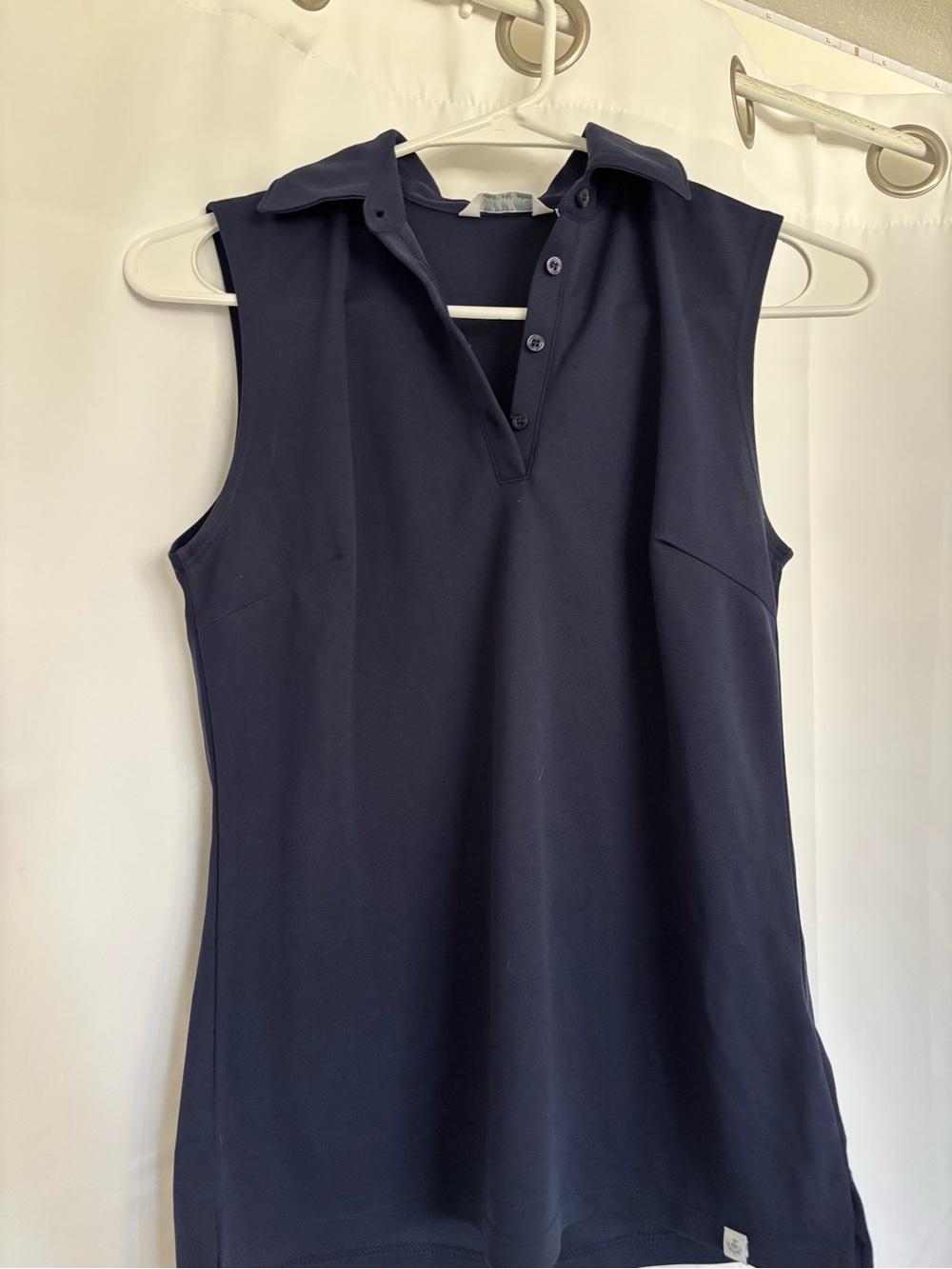 Lady Hagen Navy Sleeveless Polo Tank